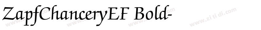 ZapfChanceryEF Bold字体转换